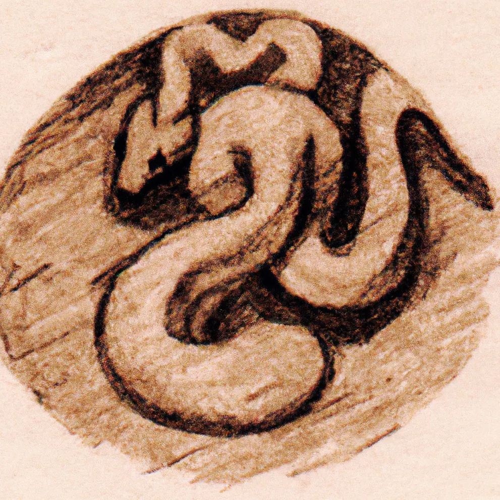 Zmija u talogu od kafe u šolji