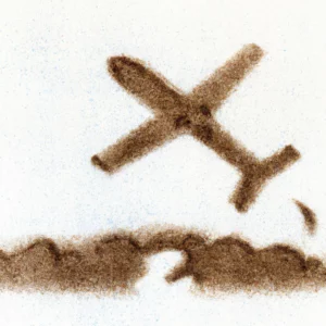 Avion u talogu od kafe u šolji