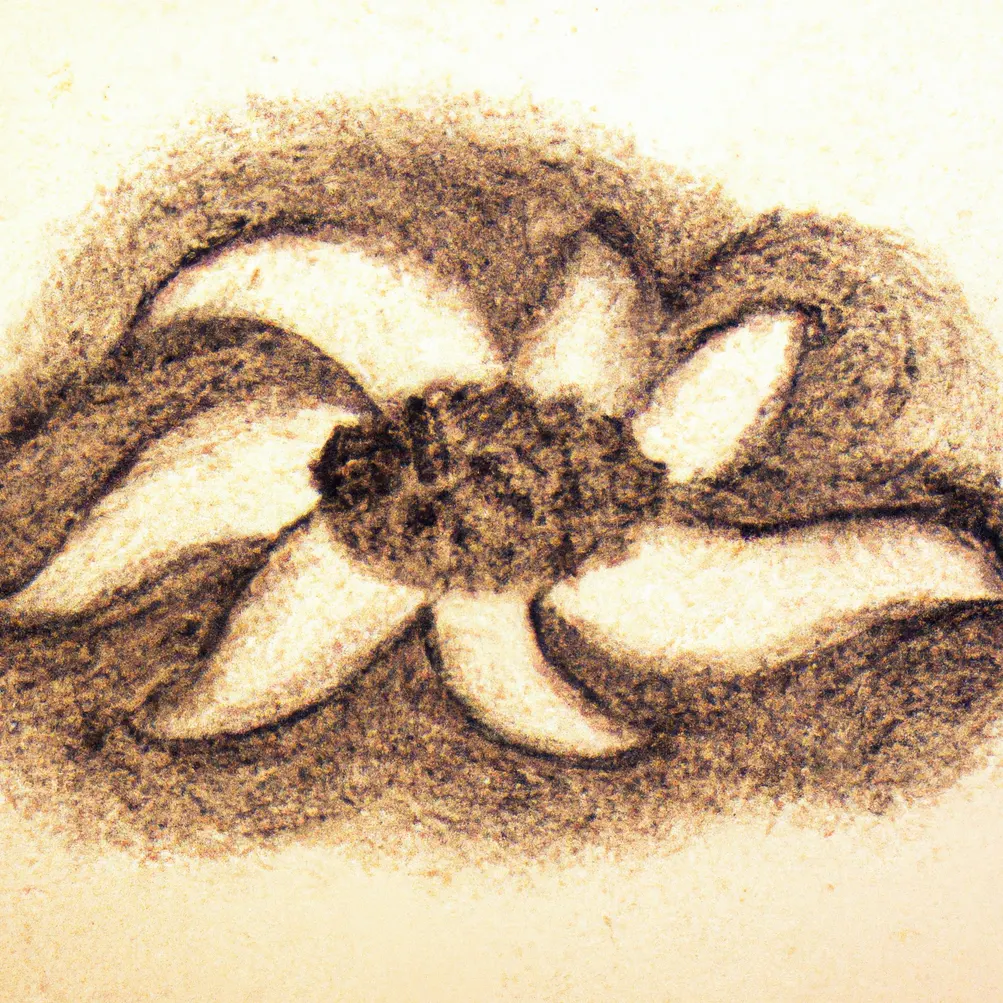 Cvet u talogu od kafe u šolji