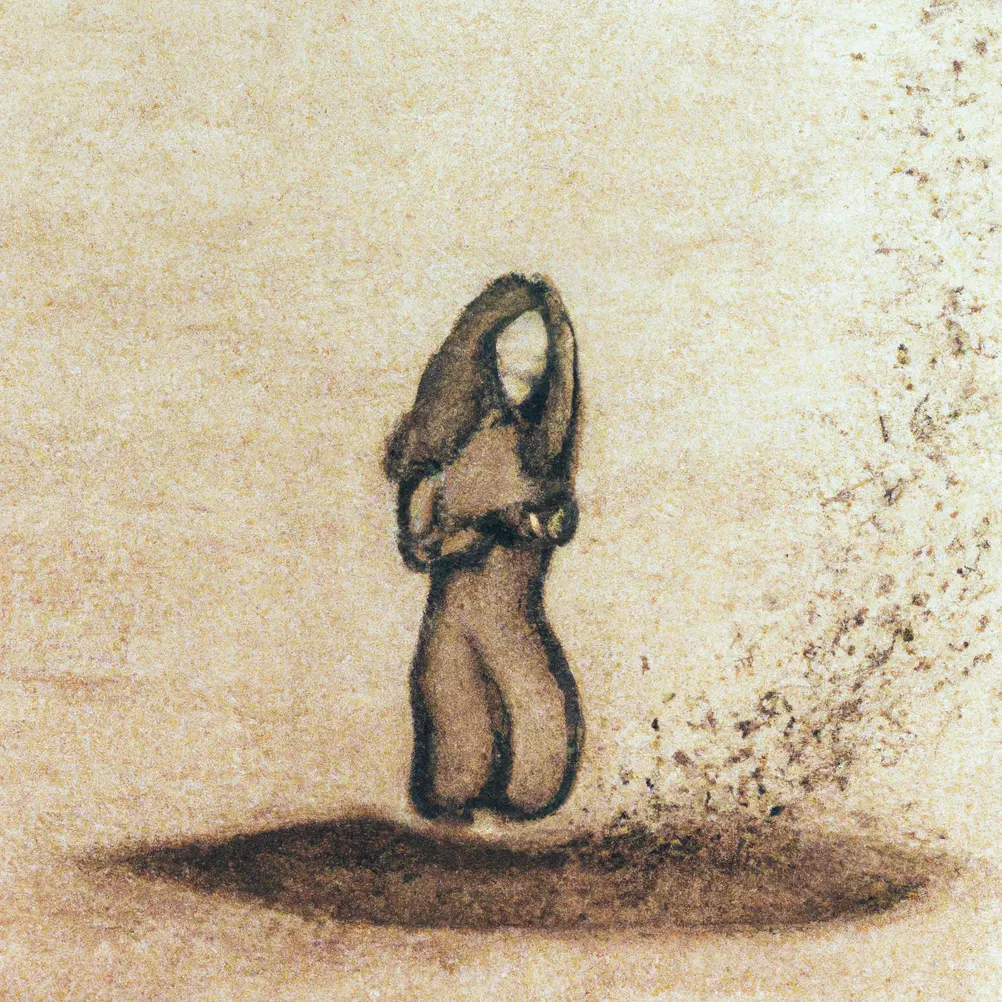 Žena u talogu od kafe u šolji