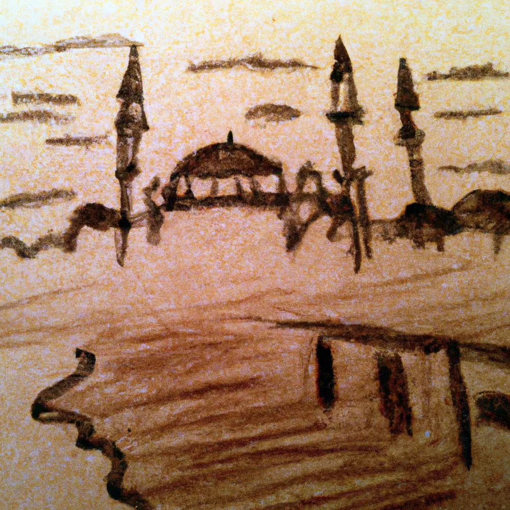 Džamija u talogu od kafe u šolji