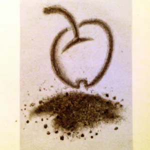 Jabuka u talogu od kafe u šolji