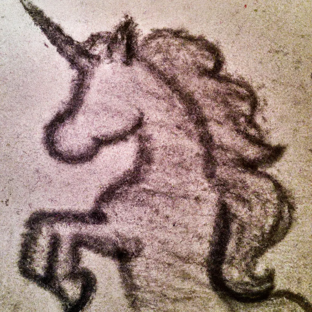 Jednorog u talogu od kafe u šolji