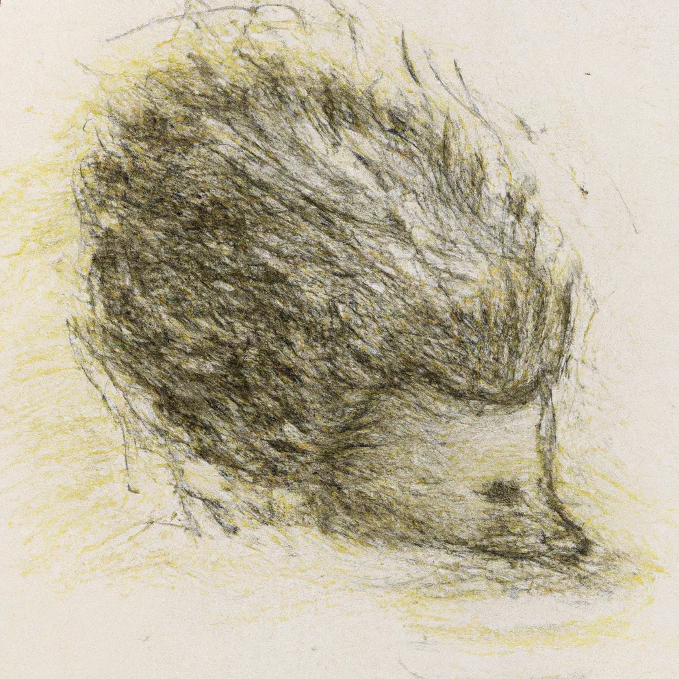 Jež u talogu od kafe u šolji