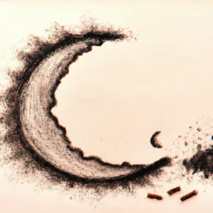 Polumesec u talogu od kafe u šolji