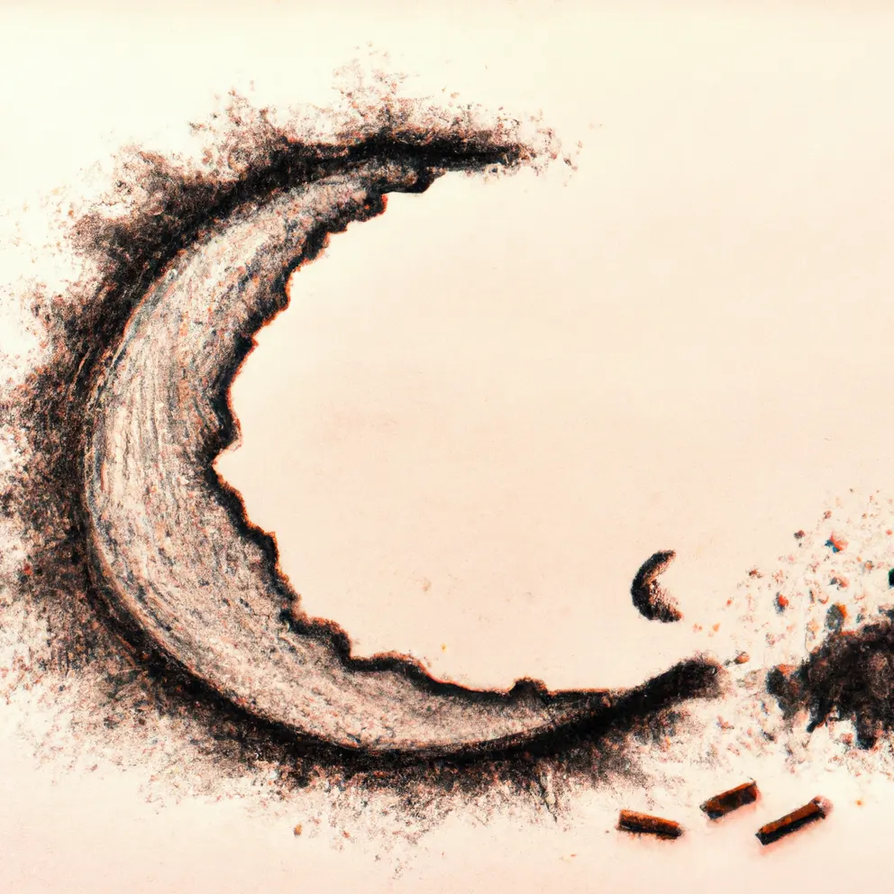 Polumesec u talogu od kafe u šolji