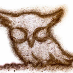 Sova u talogu od kafe u šolji