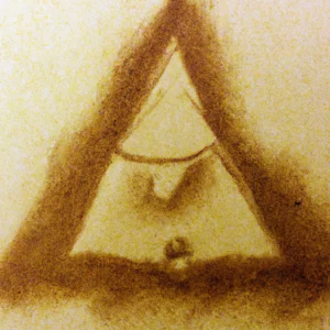 Trougao u talogu od kafe u šolji