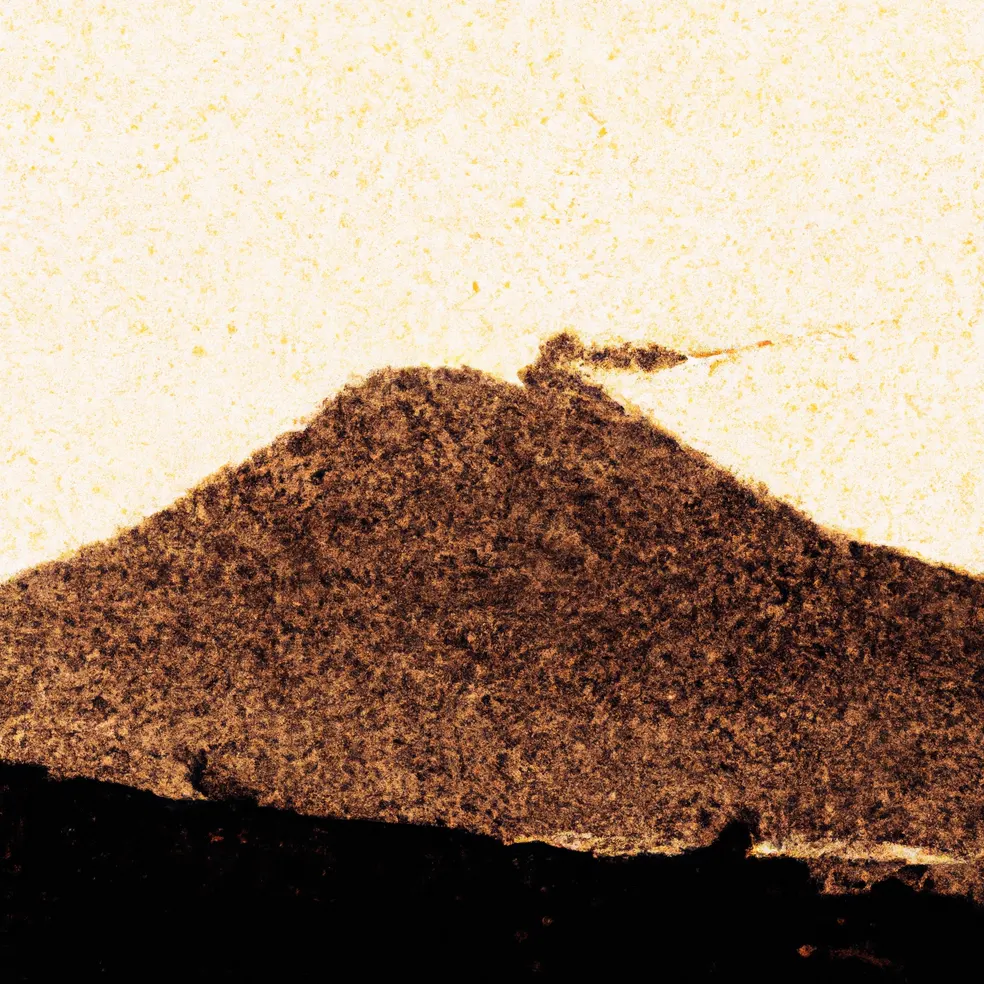 Vulkan u talogu od kafe u šolji