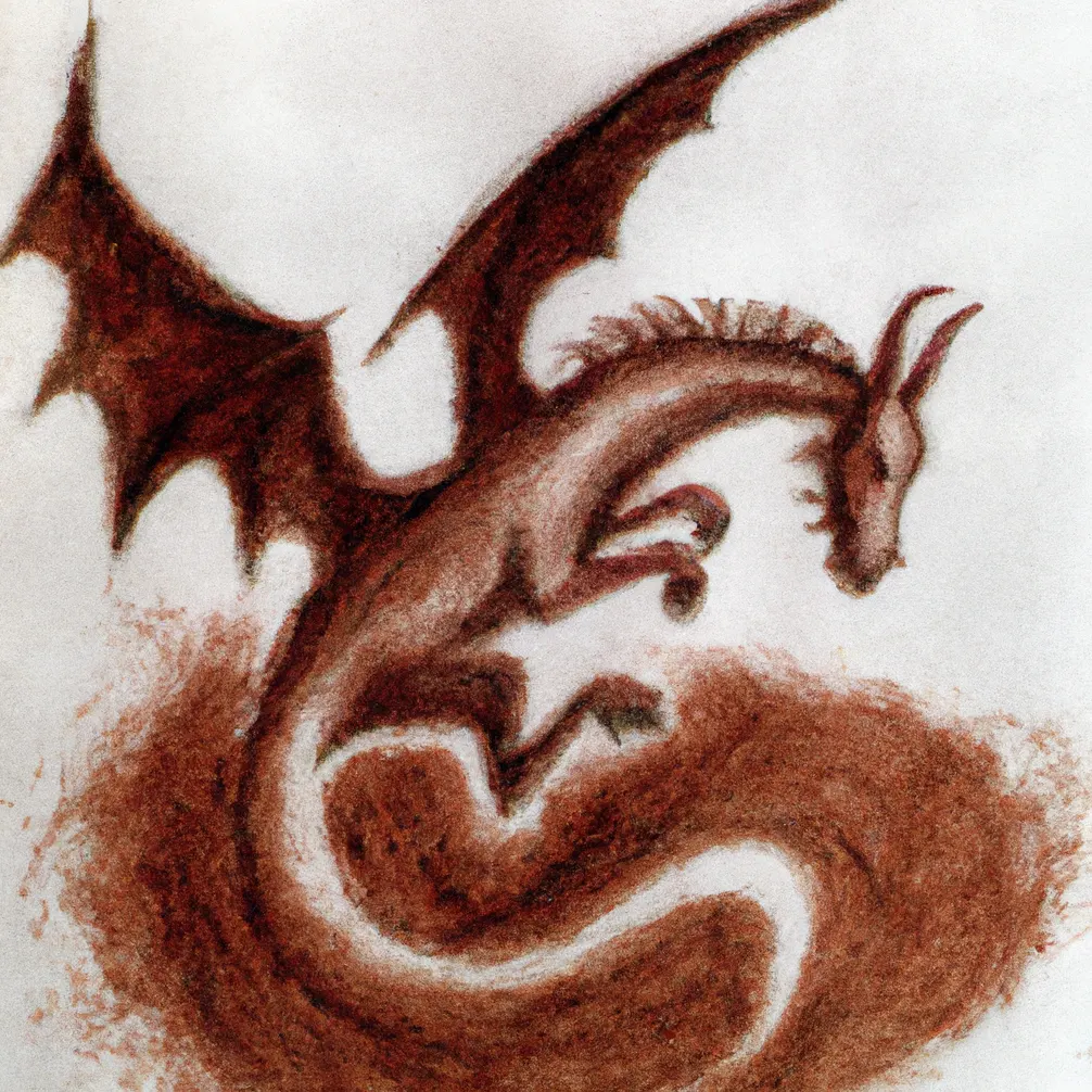 Zmaj u talogu od kafe u šolji